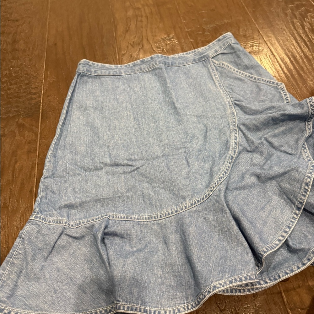 Draper James Denim Ruffle Skirt - Picture 2 of 4